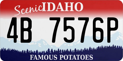 ID license plate 4B7576P