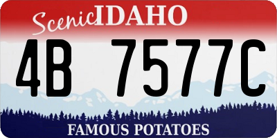 ID license plate 4B7577C