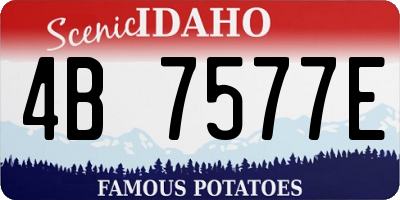 ID license plate 4B7577E