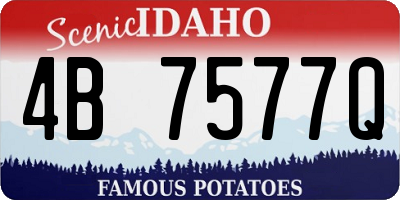 ID license plate 4B7577Q