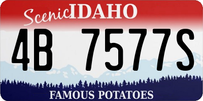 ID license plate 4B7577S