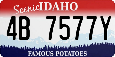 ID license plate 4B7577Y