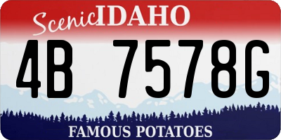 ID license plate 4B7578G