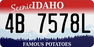 ID license plate 4B7578L