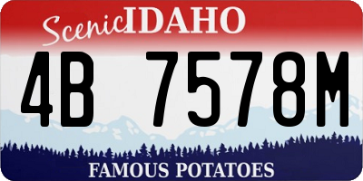 ID license plate 4B7578M
