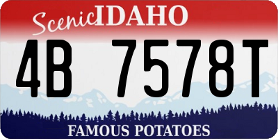 ID license plate 4B7578T