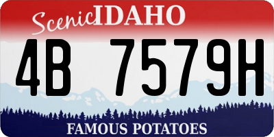 ID license plate 4B7579H