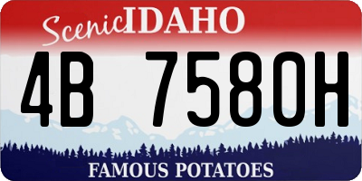 ID license plate 4B7580H