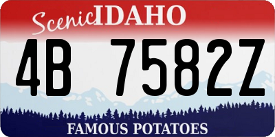 ID license plate 4B7582Z