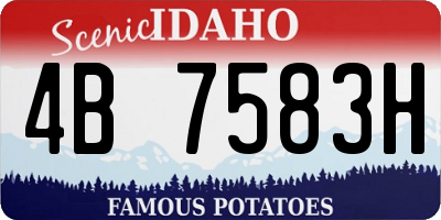 ID license plate 4B7583H