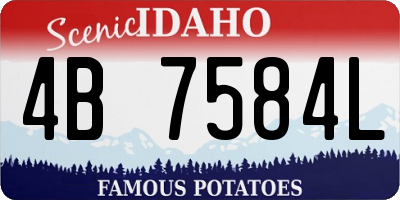 ID license plate 4B7584L