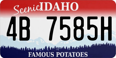 ID license plate 4B7585H