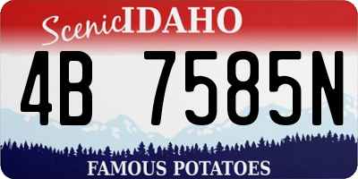 ID license plate 4B7585N