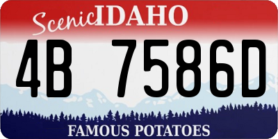 ID license plate 4B7586D