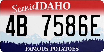 ID license plate 4B7586E