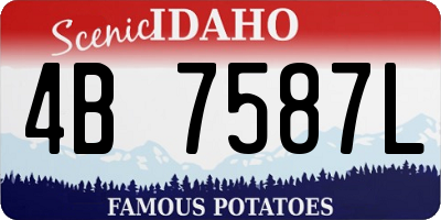 ID license plate 4B7587L