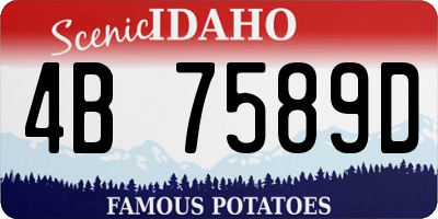 ID license plate 4B7589D