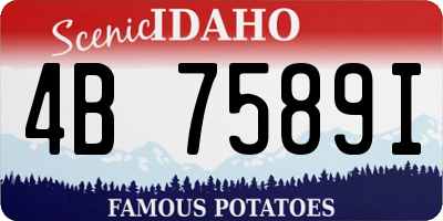 ID license plate 4B7589I