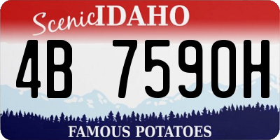 ID license plate 4B7590H