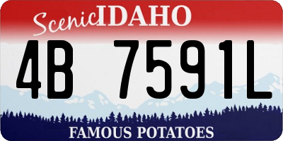 ID license plate 4B7591L