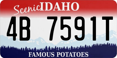 ID license plate 4B7591T