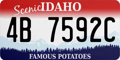ID license plate 4B7592C
