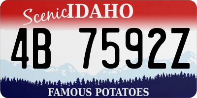 ID license plate 4B7592Z
