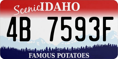 ID license plate 4B7593F