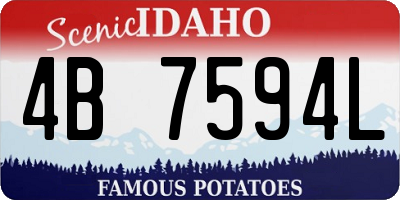 ID license plate 4B7594L
