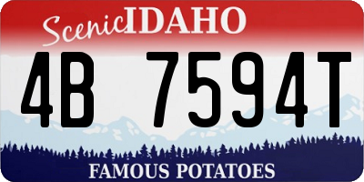ID license plate 4B7594T