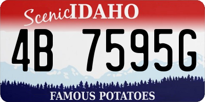 ID license plate 4B7595G