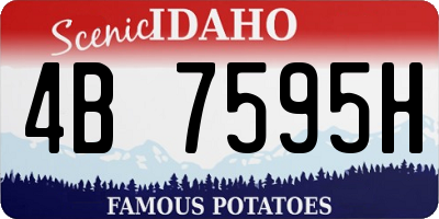 ID license plate 4B7595H