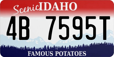 ID license plate 4B7595T