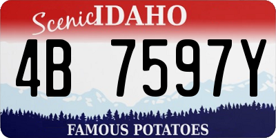 ID license plate 4B7597Y