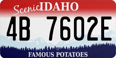 ID license plate 4B7602E