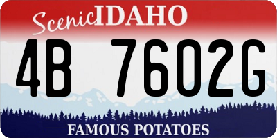 ID license plate 4B7602G