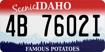 ID license plate 4B7602I