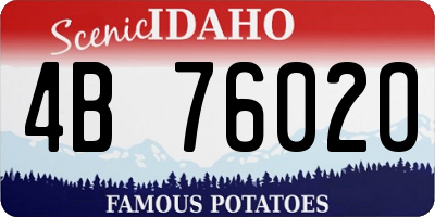 ID license plate 4B7602O