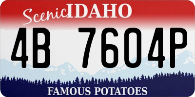 ID license plate 4B7604P