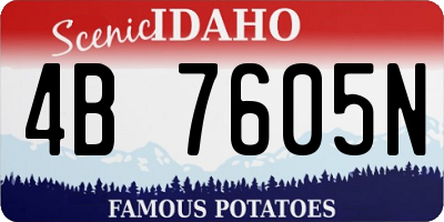 ID license plate 4B7605N