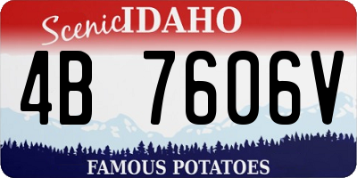 ID license plate 4B7606V