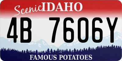 ID license plate 4B7606Y