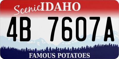 ID license plate 4B7607A