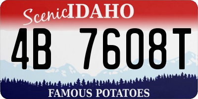 ID license plate 4B7608T