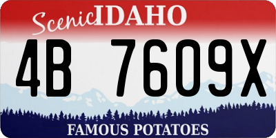 ID license plate 4B7609X