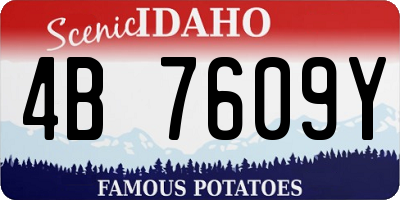 ID license plate 4B7609Y