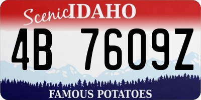 ID license plate 4B7609Z