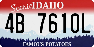 ID license plate 4B7610L
