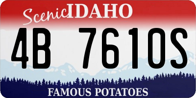 ID license plate 4B7610S