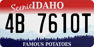 ID license plate 4B7610T